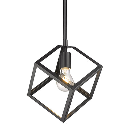 Golden Lighting Cassio 1-light Pendant in Matte Black