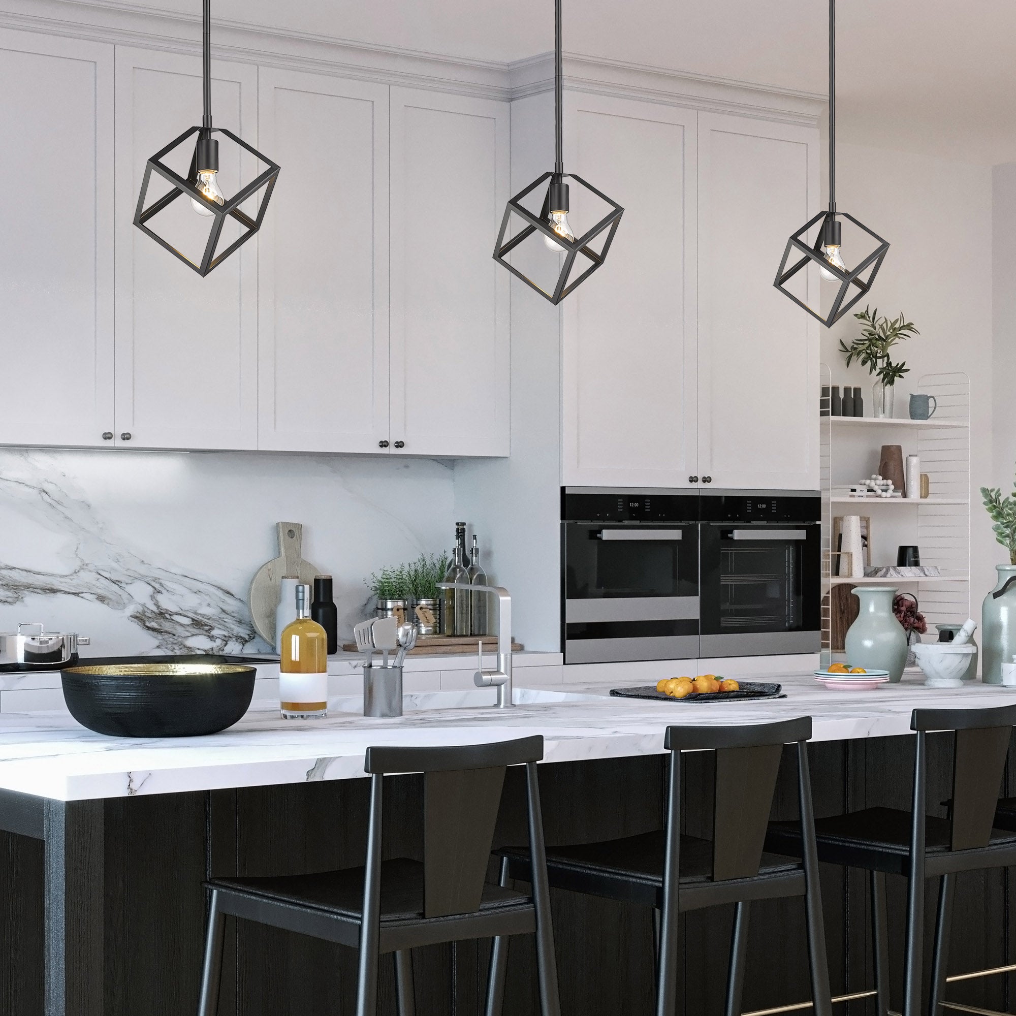 Cassio Mini Pendant in Matte Black - Default Title - Golden Lighting
