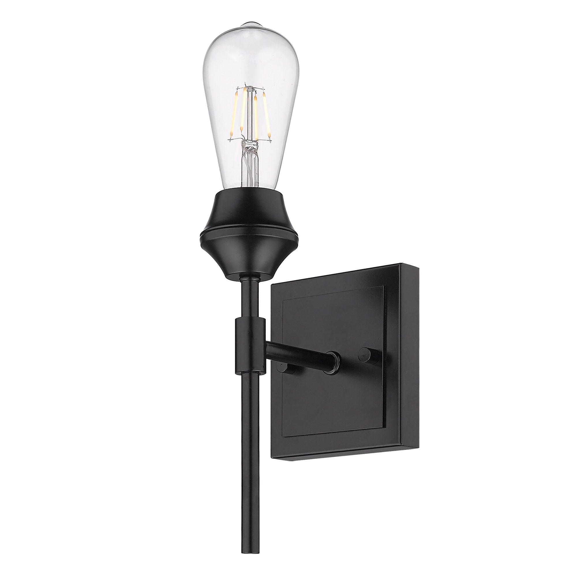 Golden Lighting Ormond 1-light Vanity in Matte Black - - Golden Lighting