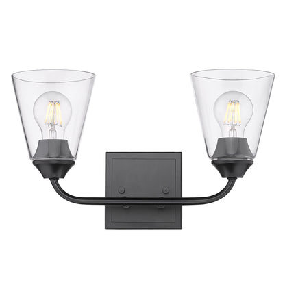 Golden Lighting Ormond 2-light Vanity in Matte Black - - Golden Lighting