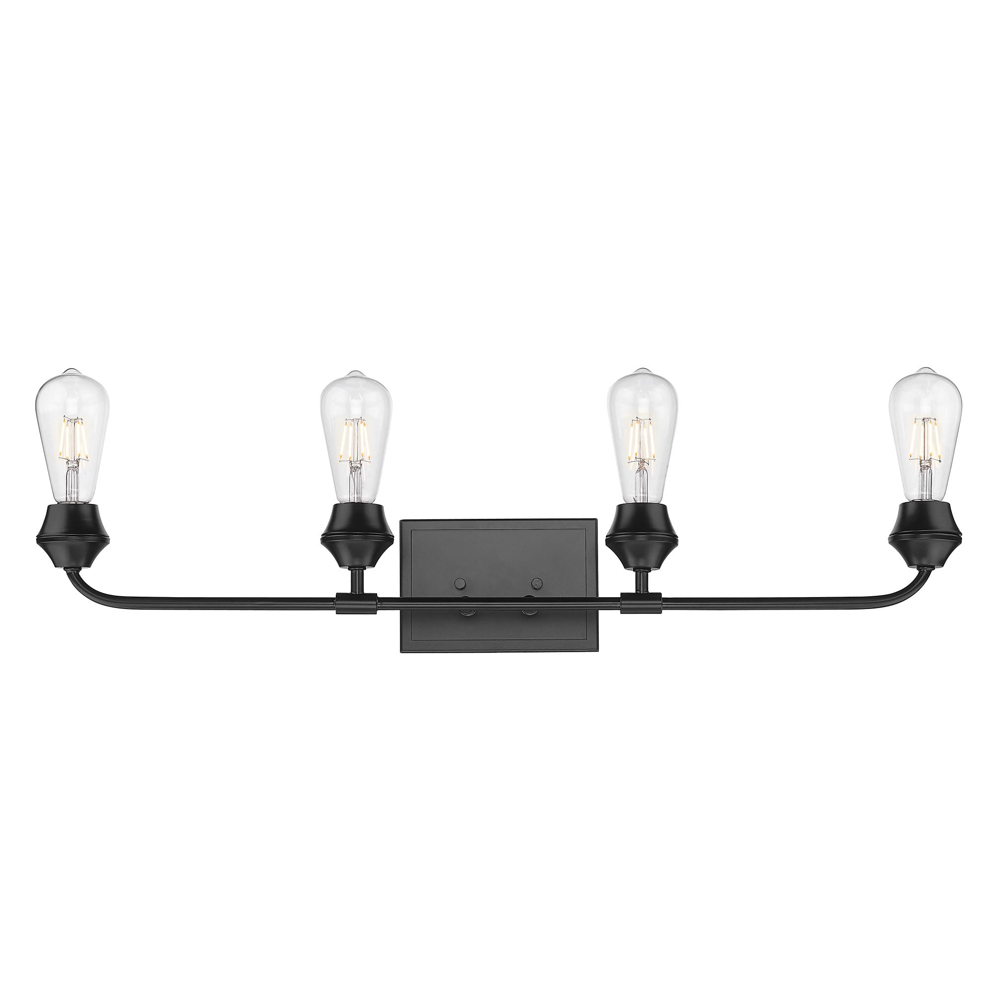 Golden Lighting Ormond 4-light Vanity in Matte Black - - Golden Lighting