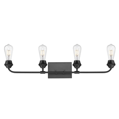 Golden Lighting Ormond 4-light Vanity in Matte Black - - Golden Lighting
