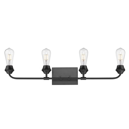 Golden Lighting Ormond 4-light Vanity in Matte Black - - Golden Lighting