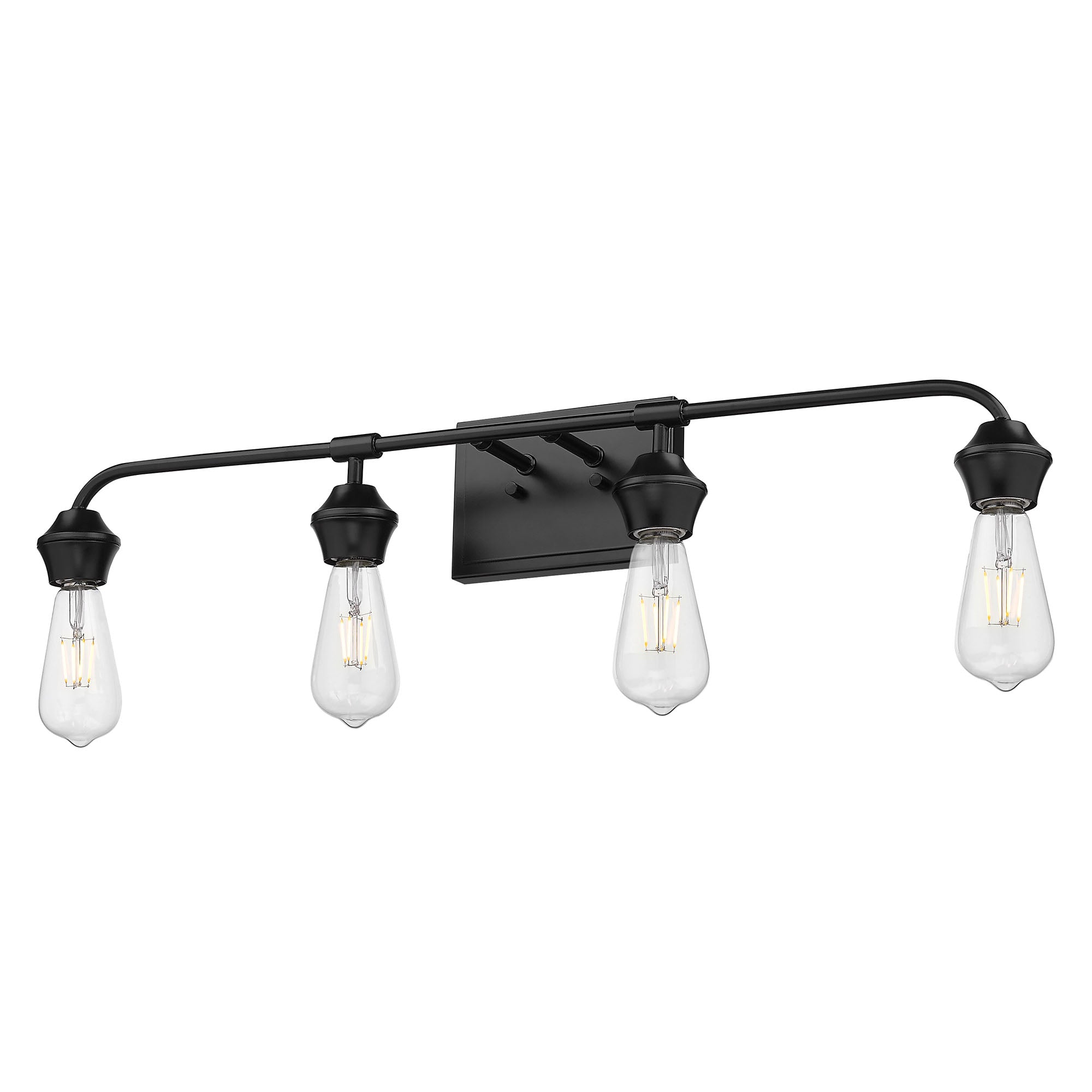 Golden Lighting Ormond 4-light Vanity in Matte Black - - Golden Lighting