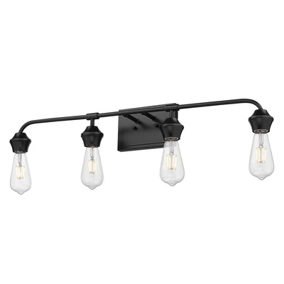 Golden Lighting Ormond 4-light Vanity in Matte Black - - Golden Lighting