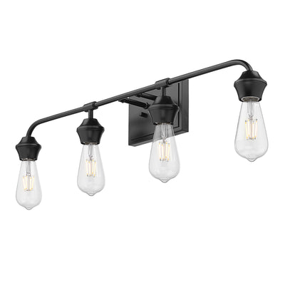 Golden Lighting Ormond 4-light Vanity in Matte Black - - Golden Lighting