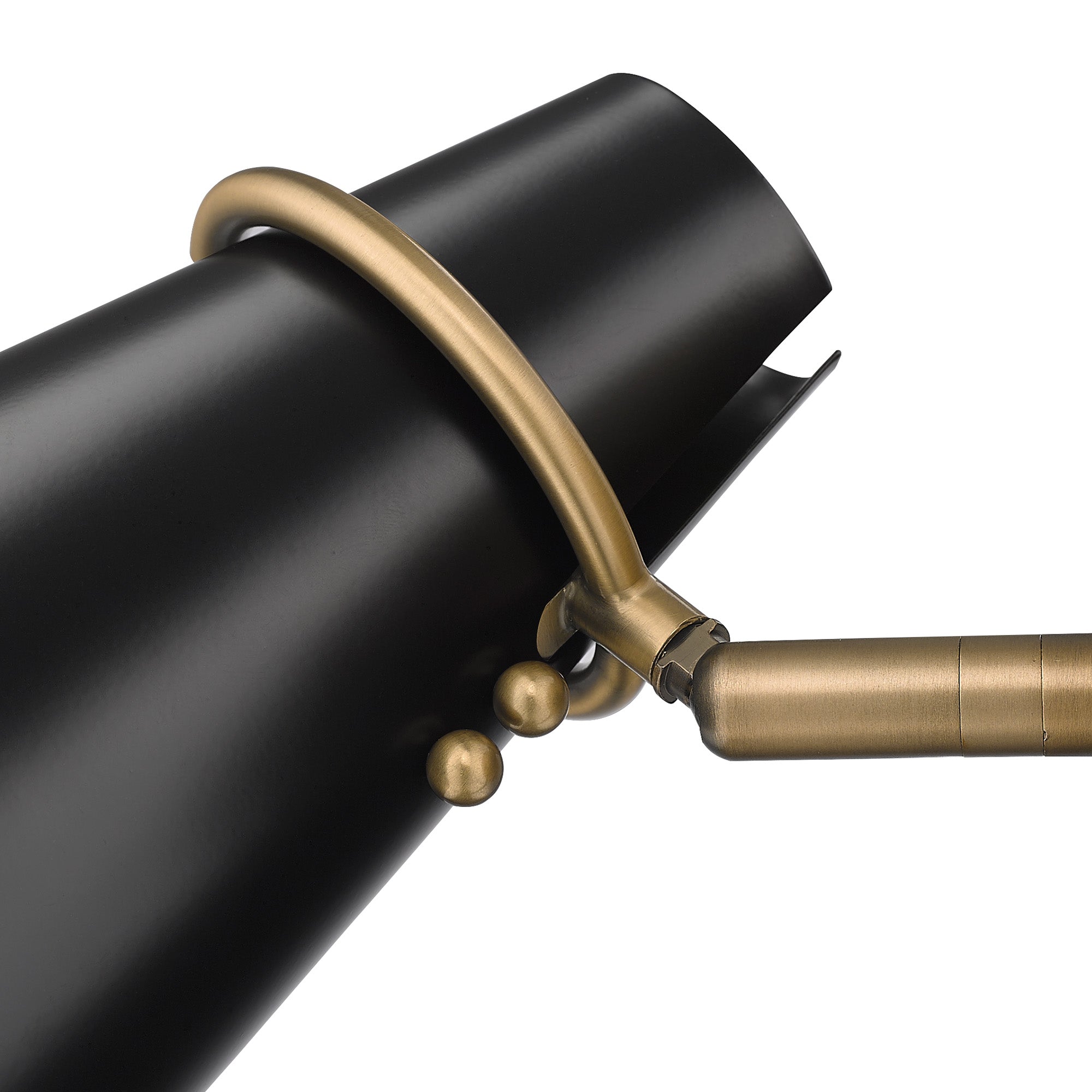 Golden Lighting Reeva 1-light Wall Sconce in Modern Brass and Matte Black shade - - Golden Lighting