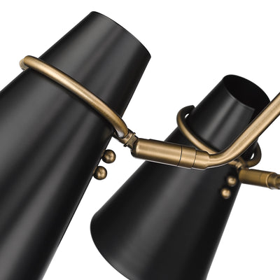 Golden Lighting Reeva 5-light Chandelier in Modern Brass and Matte Black shade - - Golden Lighting