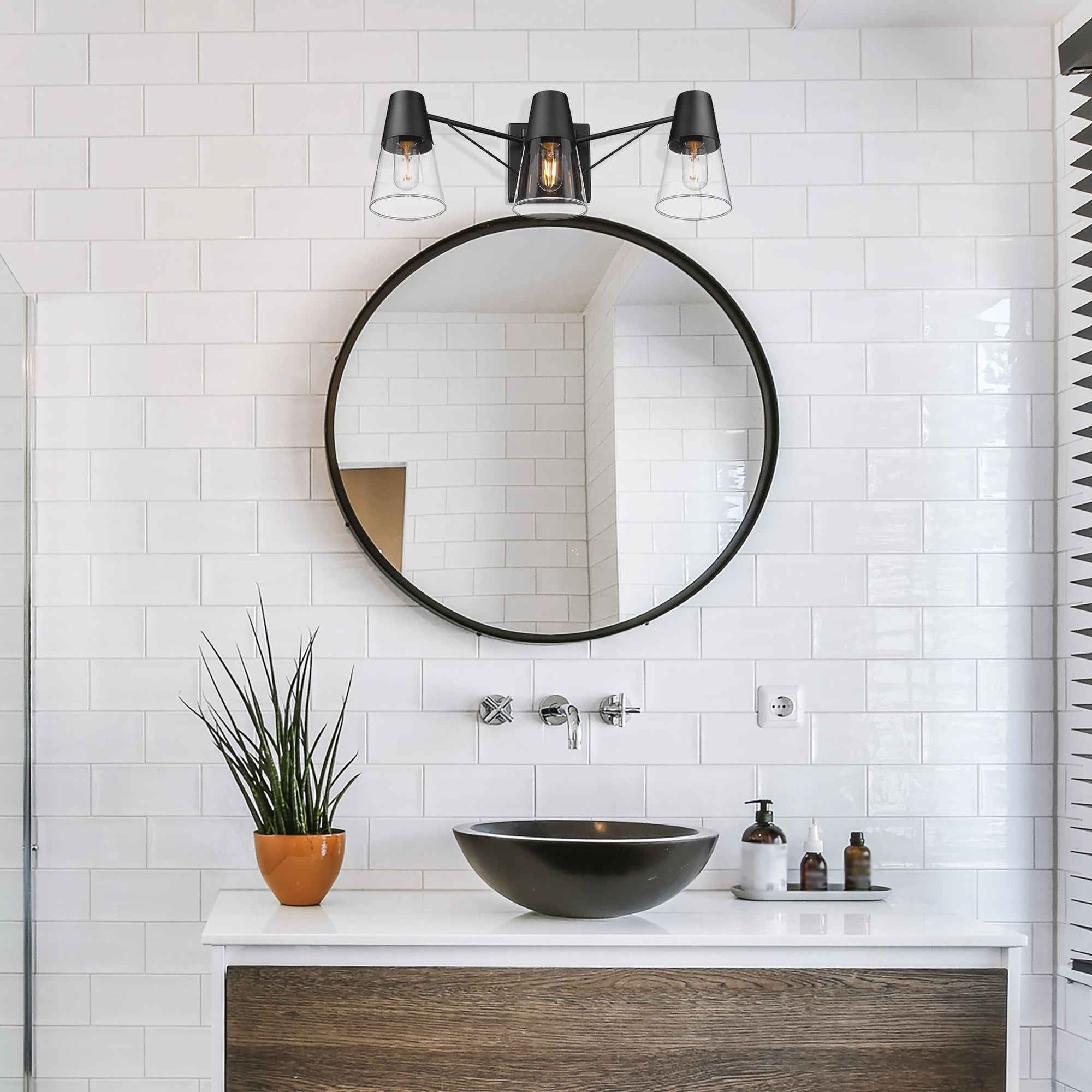 Ryker 3-light Vanity in Matte Black