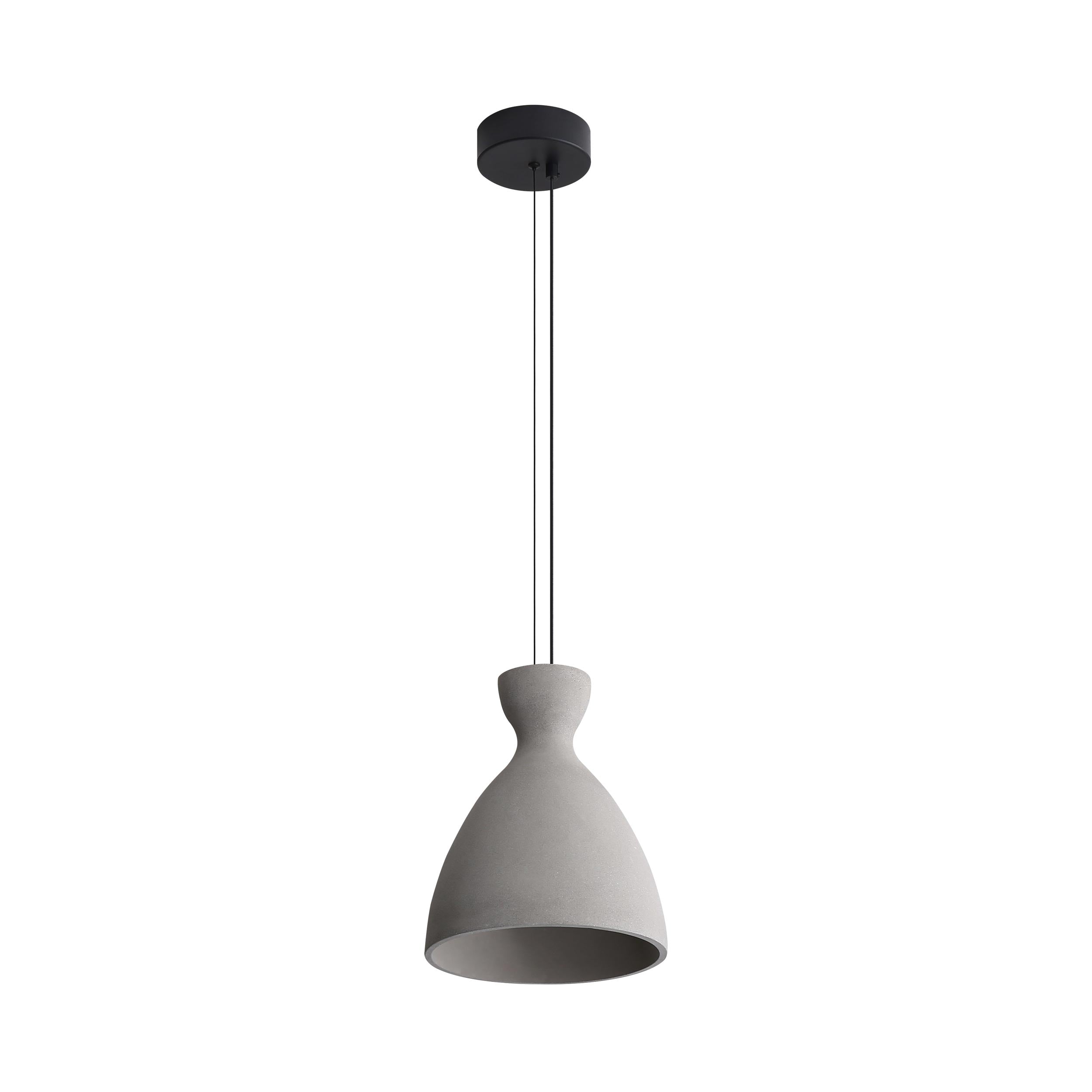 Golden Lighting Aethera 10in Integrated LED Pendant in Grey Cement - - Golden Lighting