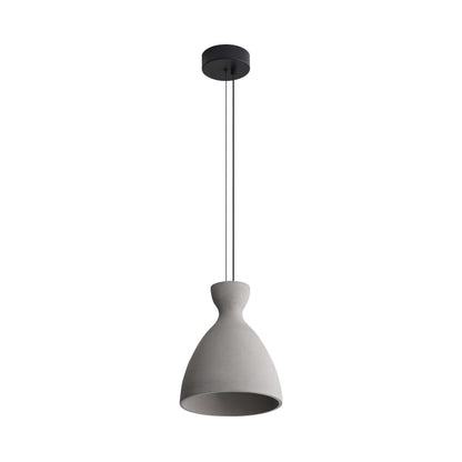 Golden Lighting Aethera 10in Integrated LED Pendant in Grey Cement - - Golden Lighting