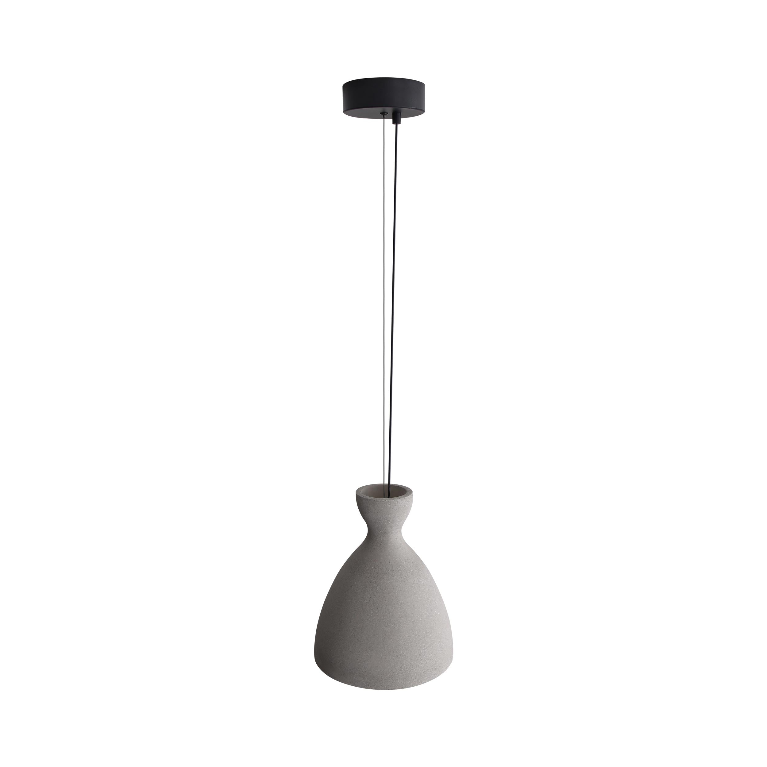 Golden Lighting Aethera 10in Integrated LED Pendant in Grey Cement - - Golden Lighting