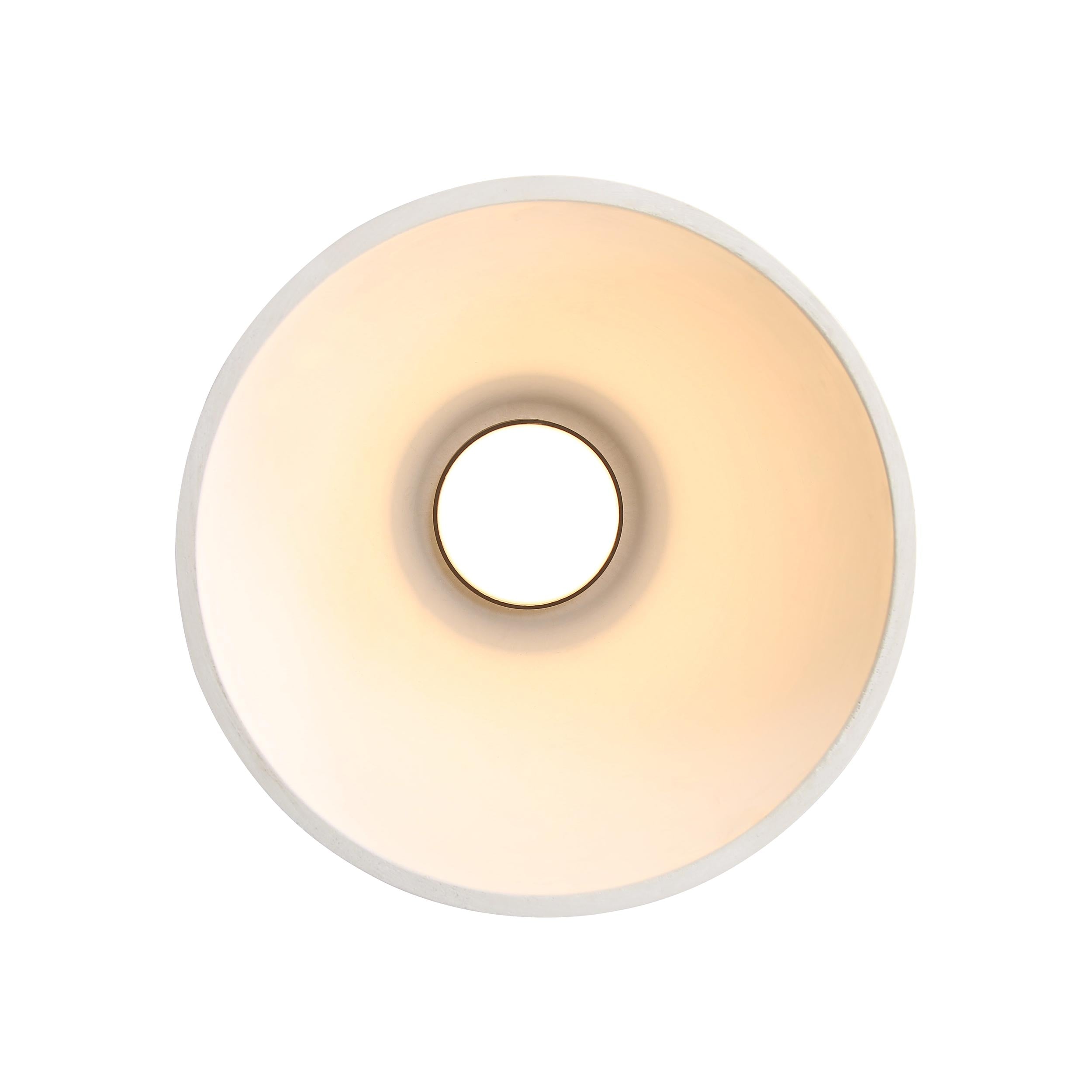 Golden Lighting Aethera 10in Integrated LED Pendant in White Sandstone Cement - - Golden Lighting