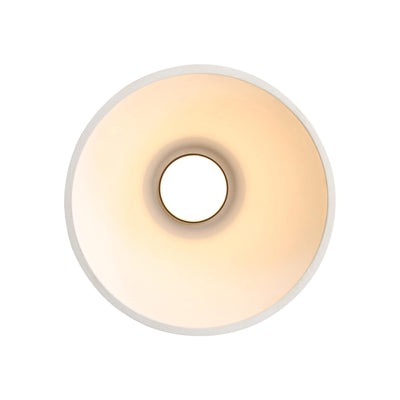 Golden Lighting Aethera 10in Integrated LED Pendant in White Sandstone Cement - - Golden Lighting
