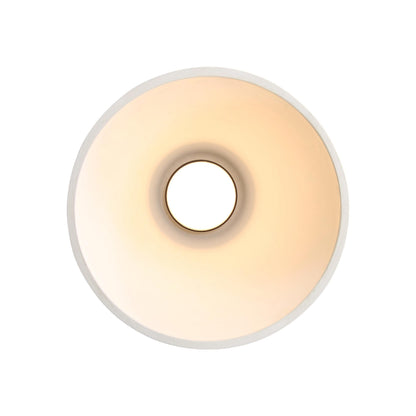 Golden Lighting Aethera 10in Integrated LED Pendant in White Sandstone Cement - - Golden Lighting