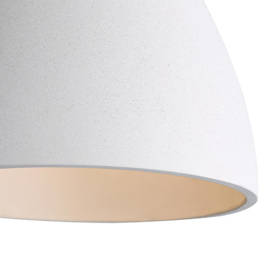 Golden Lighting Aethera 10in Integrated LED Pendant in White Sandstone Cement - - Golden Lighting