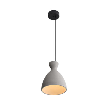 Golden Lighting Aethera 10in Integrated LED Pendant in Grey Cement