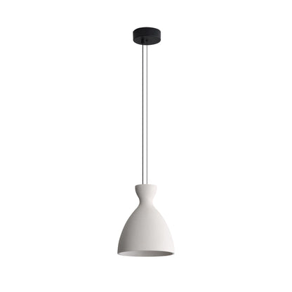 Aethera 10" LED Pendant in White Sandstone Cement - - Golden Lighting