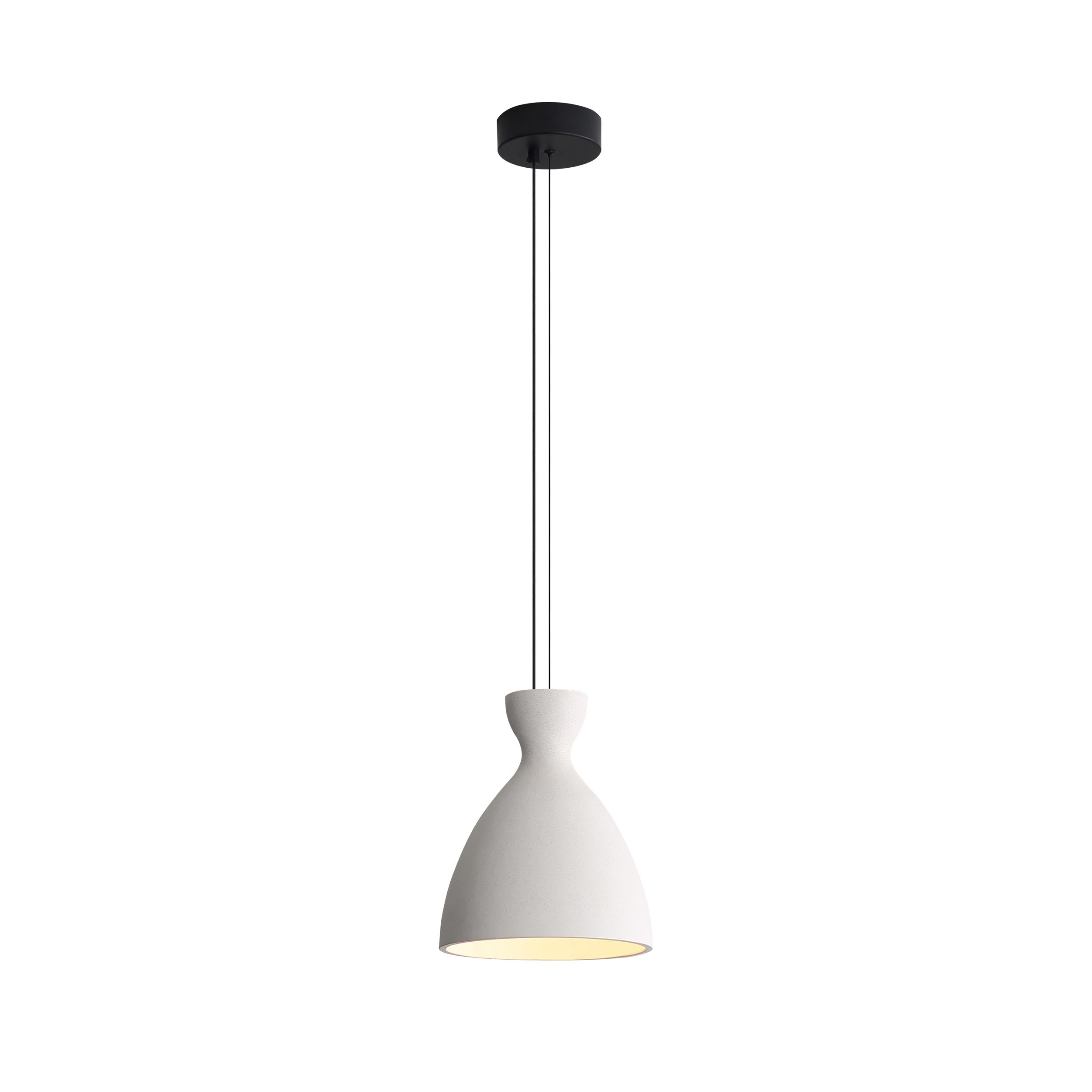 Aethera - 10" LED Pendant - White Sandstone Cement / White Sandstone Cement / White - Golden Lighting