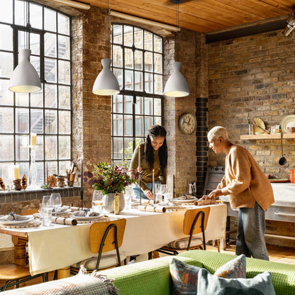 Golden Lighting Aethera 10in Integrated LED Pendant in White Sandstone Cement