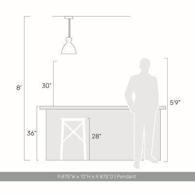 Golden Lighting Aethera 10in Integrated LED Pendant in White Sandstone Cement - - Golden Lighting