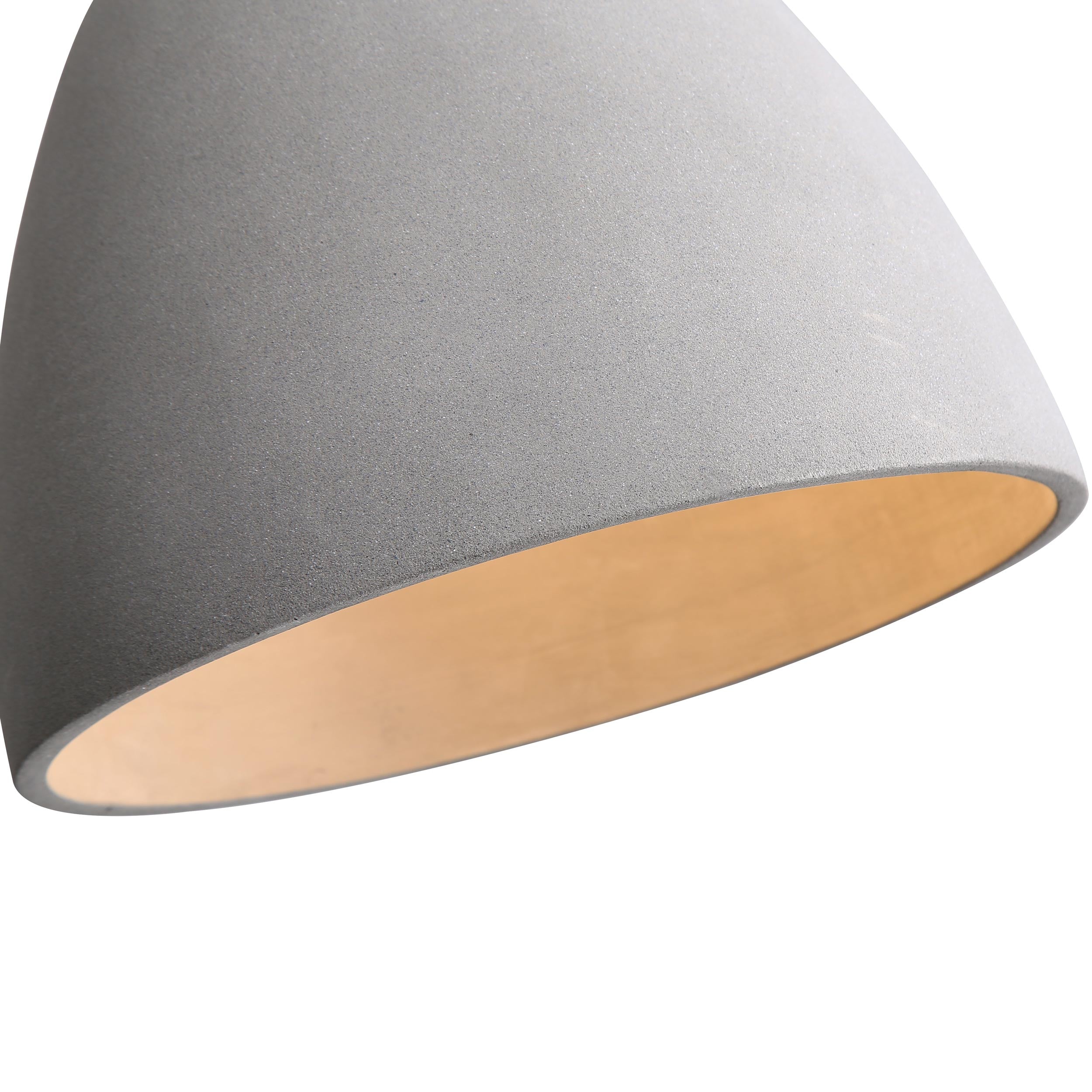 Golden Lighting Aethera 14in Integrated LED Pendant in Grey Cement - - Golden Lighting
