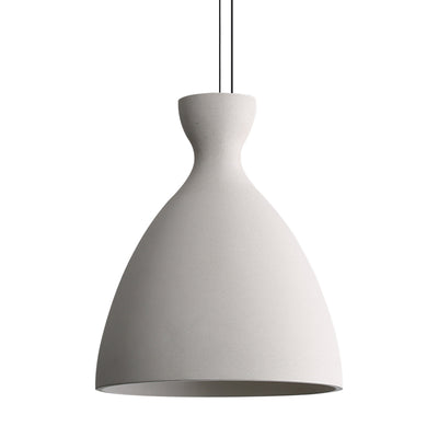 Golden Lighting Aethera 14in Integrated LED Pendant in White Sandstone Cement - - Golden Lighting