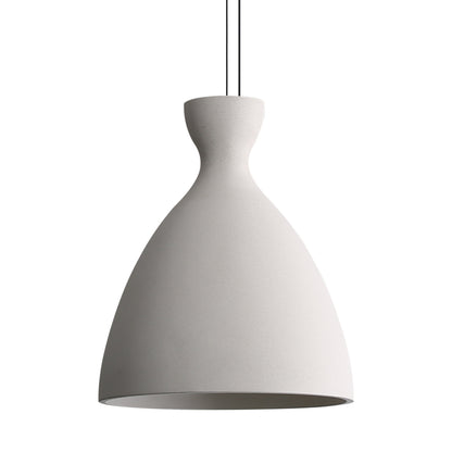 Golden Lighting Aethera 14in Integrated LED Pendant in White Sandstone Cement - - Golden Lighting