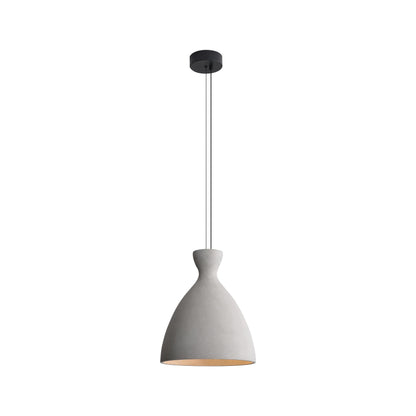 Aethera 14" LED Pendant in Grey Cement - Default Title - Golden Lighting