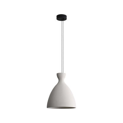 Aethera 14" LED Pendant in White Sandstone Cement - - Golden Lighting