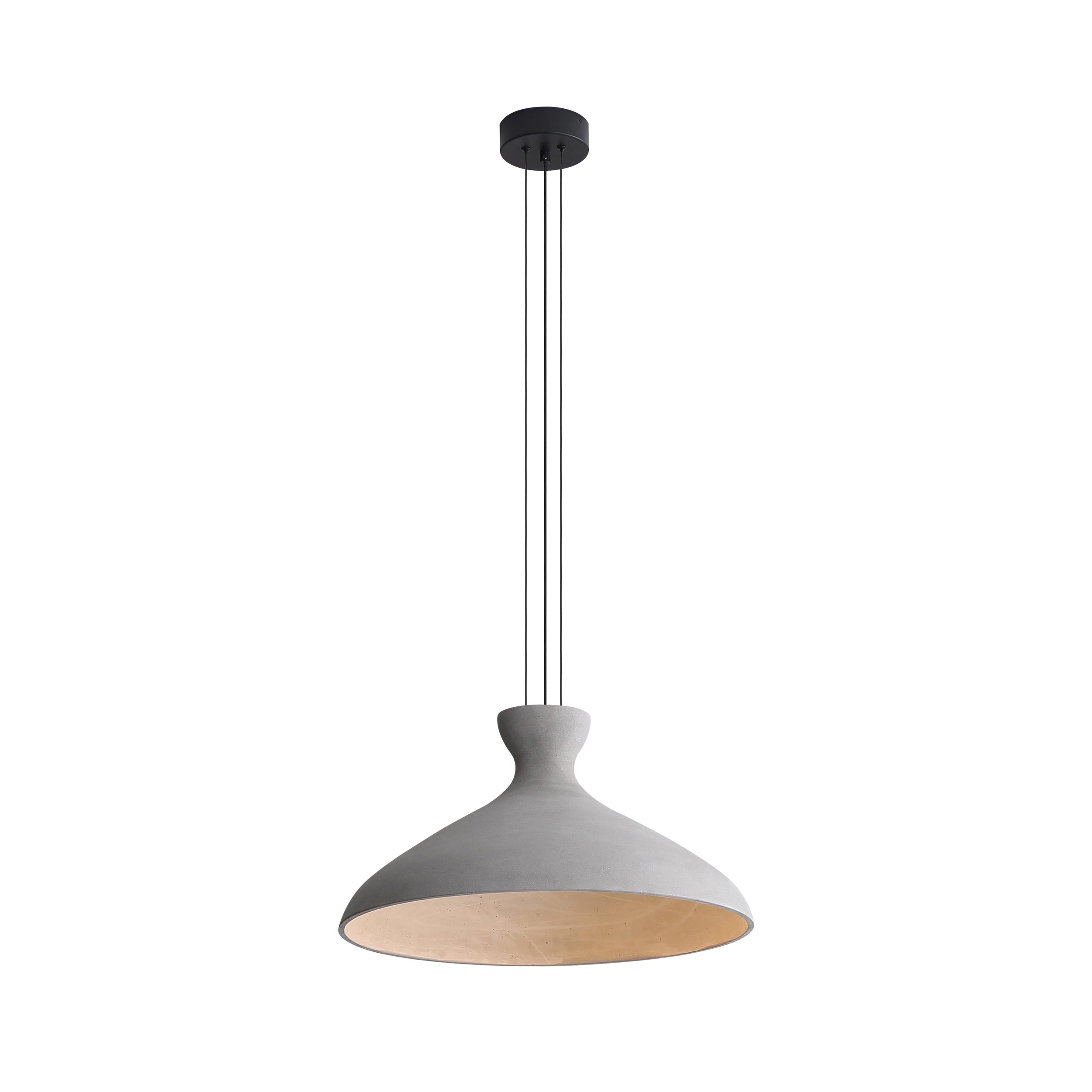 Golden Lighting Aethera 22in Integrated LED Pendant in Grey Cement - - Golden Lighting