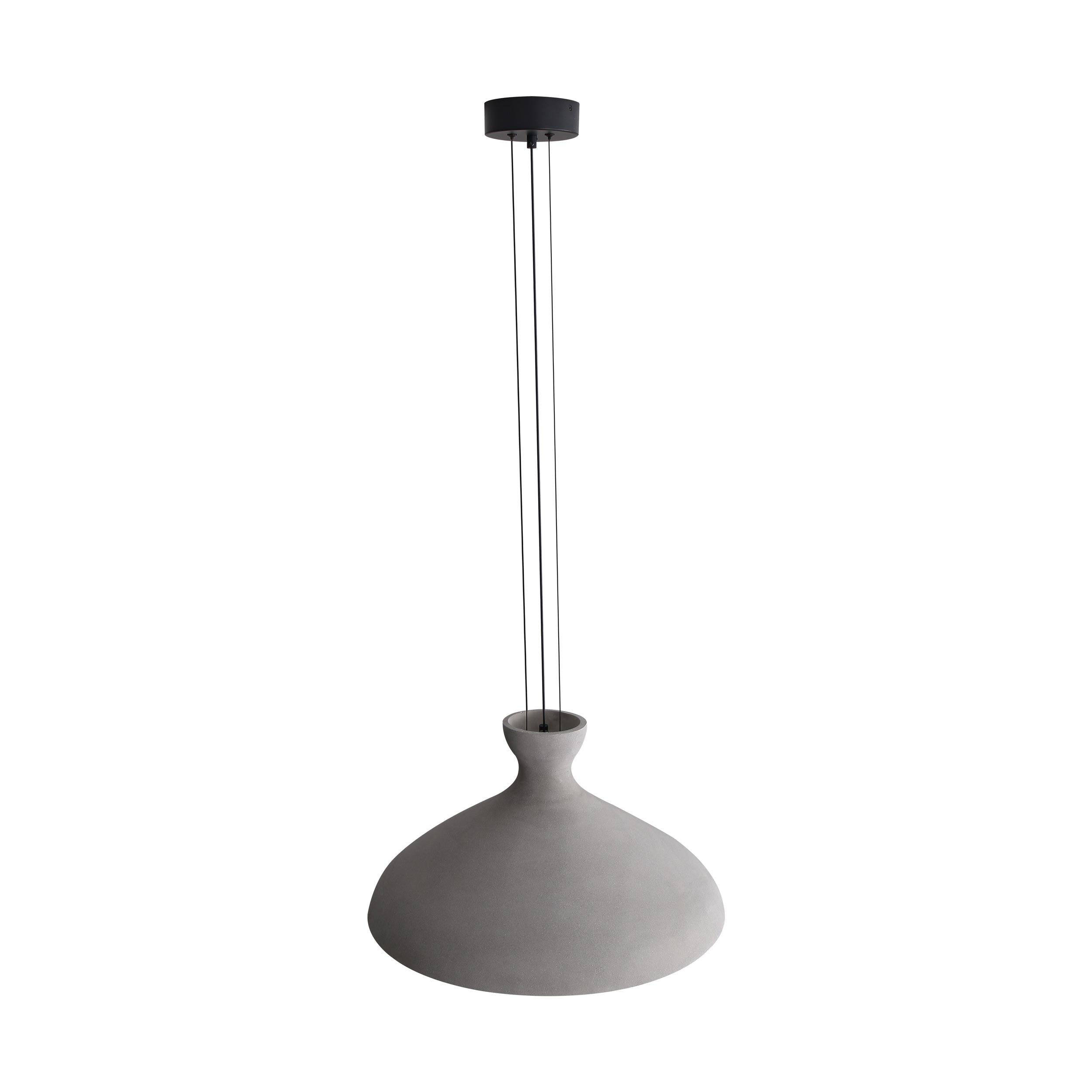 Golden Lighting Aethera 22in Integrated LED Pendant in Grey Cement - - Golden Lighting