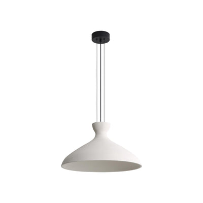 Golden Lighting Aethera 22in Integrated LED Pendant in White Sandstone Cement - - Golden Lighting