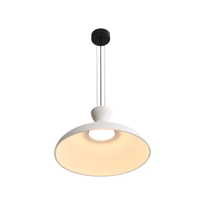 Golden Lighting Aethera 22in Integrated LED Pendant in White Sandstone Cement - - Golden Lighting
