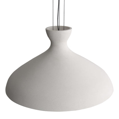 Golden Lighting Aethera 22in Integrated LED Pendant in White Sandstone Cement - - Golden Lighting