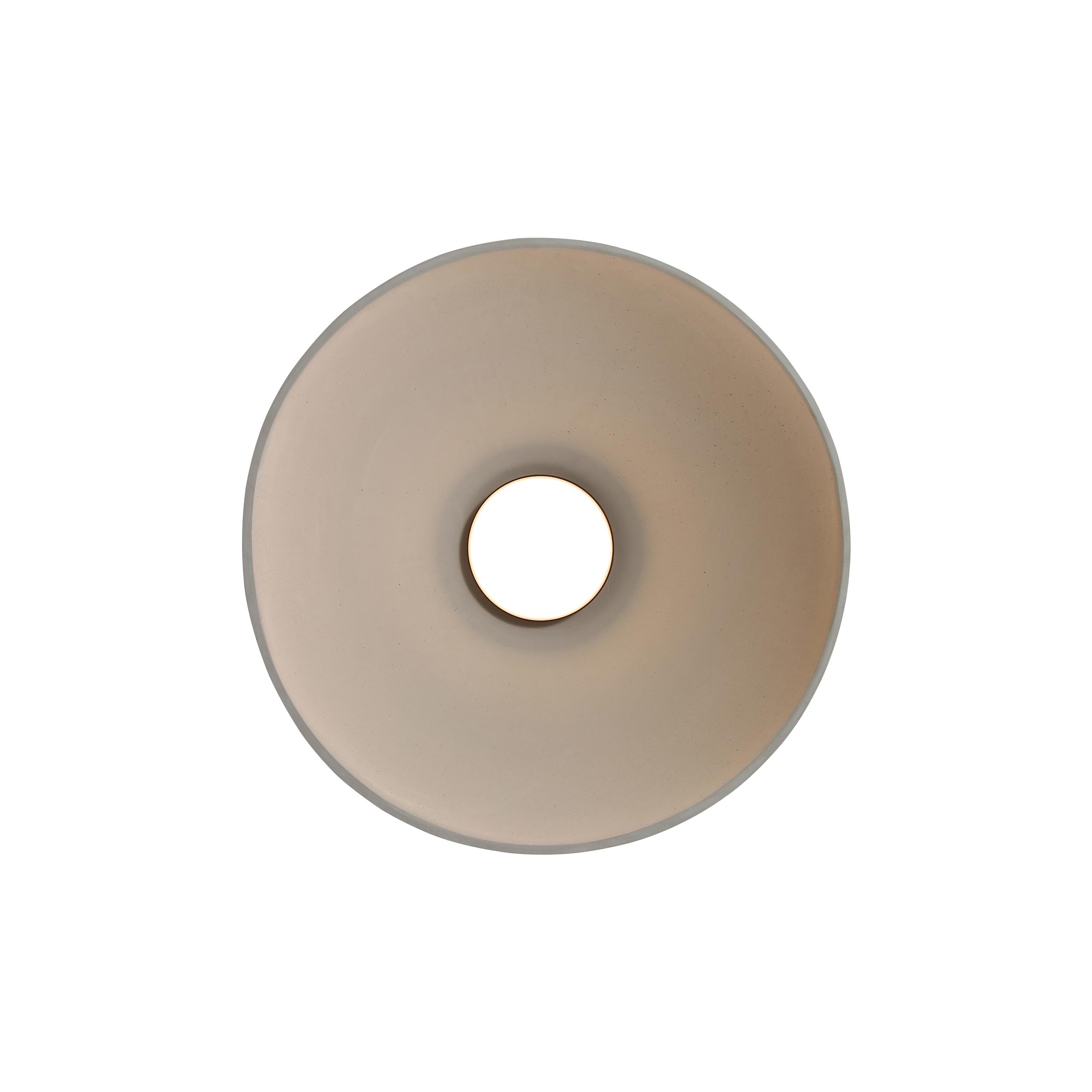 Golden Lighting Aethera 22in Integrated LED Pendant in White Sandstone Cement