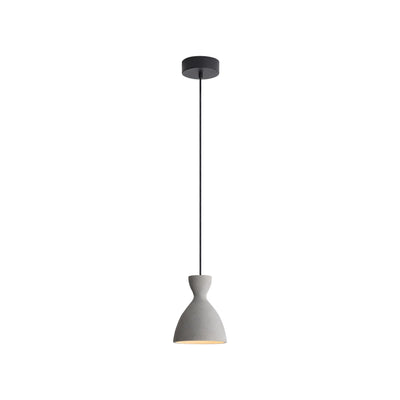 Golden Lighting Aethera 7in Integrated LED Pendant in Grey Cement - - Golden Lighting