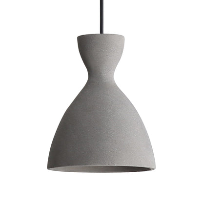 Golden Lighting Aethera 7in Integrated LED Pendant in Grey Cement - - Golden Lighting