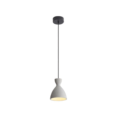 Golden Lighting Aethera 7in Integrated LED Pendant in Grey Cement - - Golden Lighting