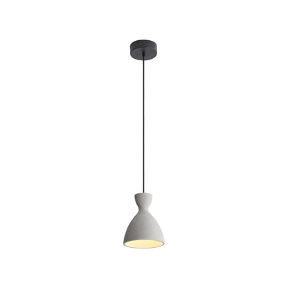 Golden Lighting Aethera 7in Integrated LED Pendant in Grey Cement - - Golden Lighting