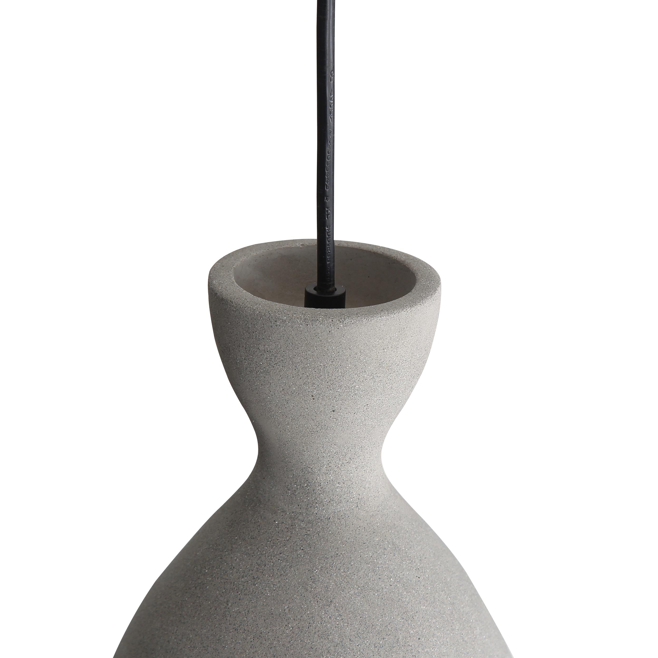 Golden Lighting Aethera 7in Integrated LED Pendant in Grey Cement - - Golden Lighting