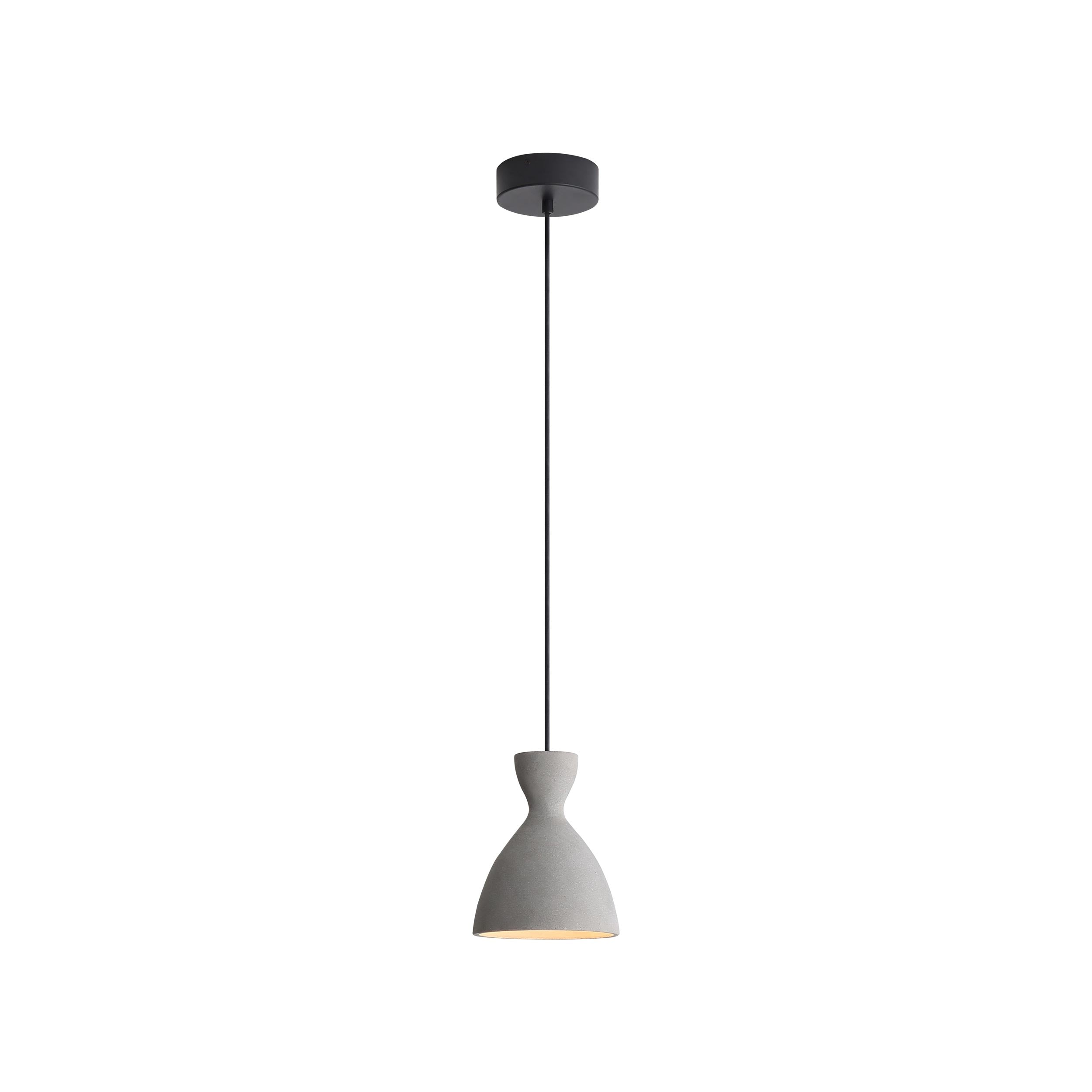 Aethera - 7" LED Pendant - Grey Cement / Grey Cement / Gray - Golden Lighting