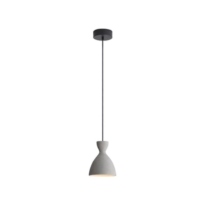 Aethera 7" LED Pendant in Grey Cement - Default Title - Golden Lighting