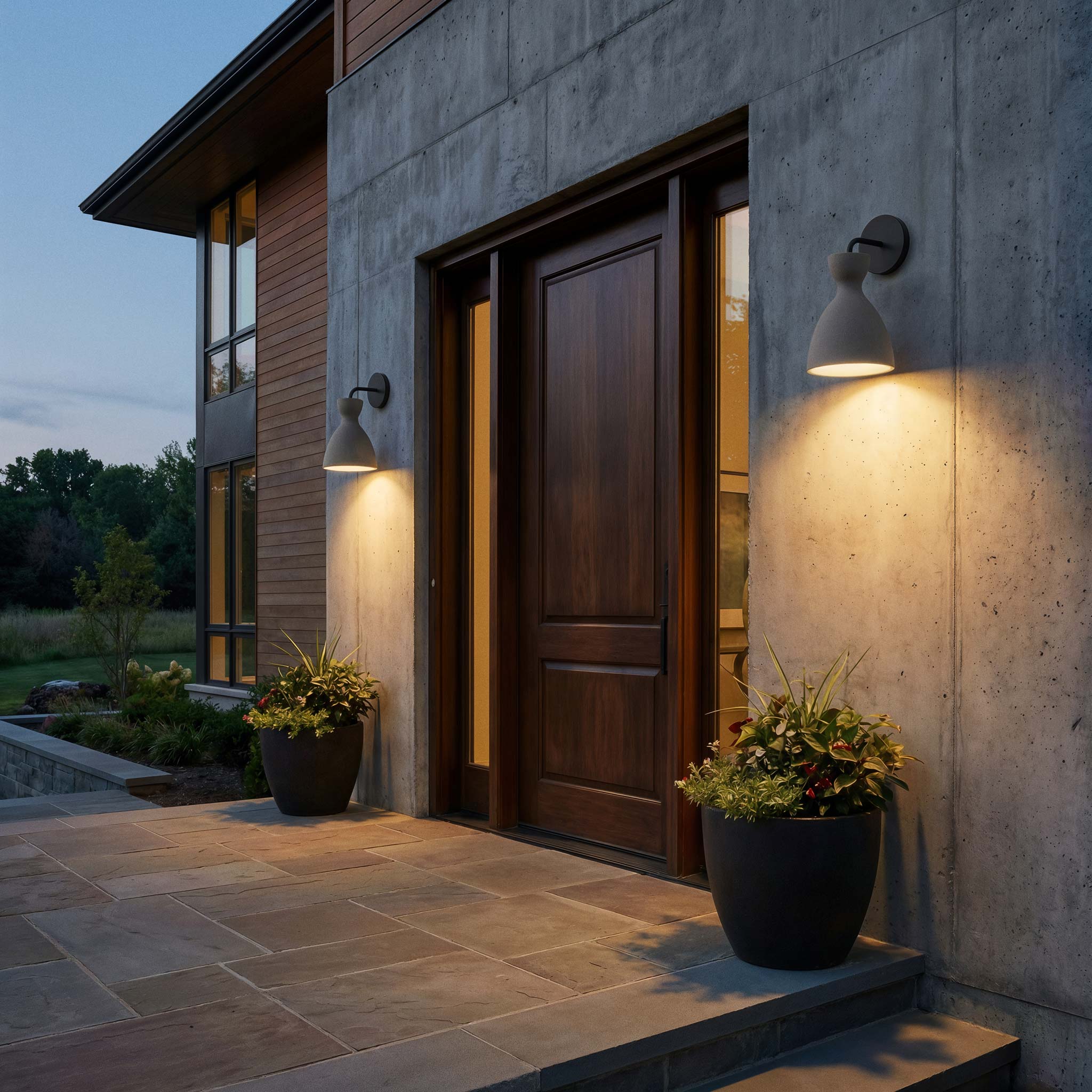 Golden Lighting Aethera Integrated LED Wall Sconce in Grey Cement - - Golden Lighting
