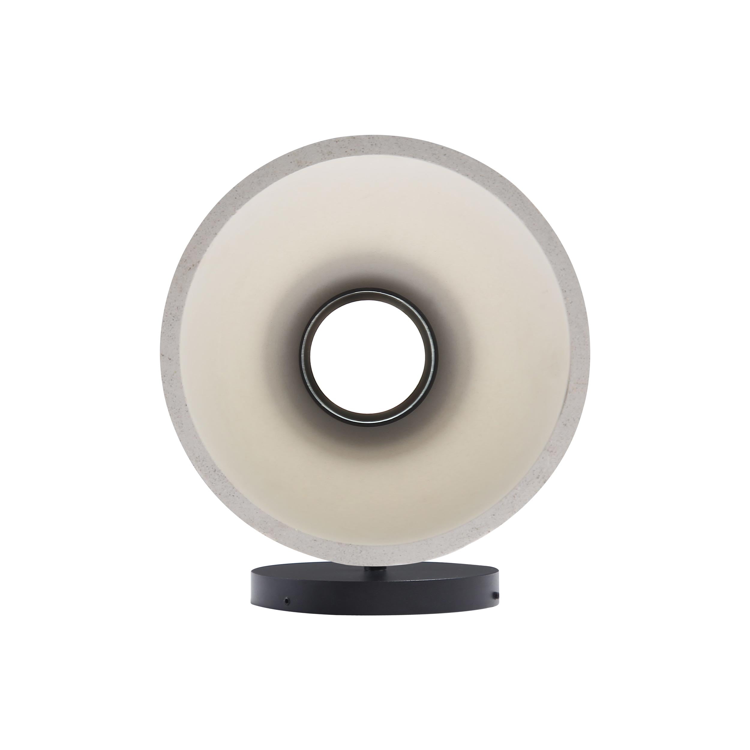 Golden Lighting Aethera Integrated LED Wall Sconce in White Sandstone Cement - - Golden Lighting