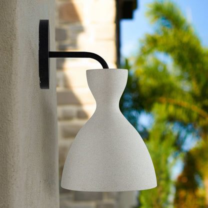 Golden Lighting Aethera Integrated LED Wall Sconce in White Sandstone Cement - - Golden Lighting