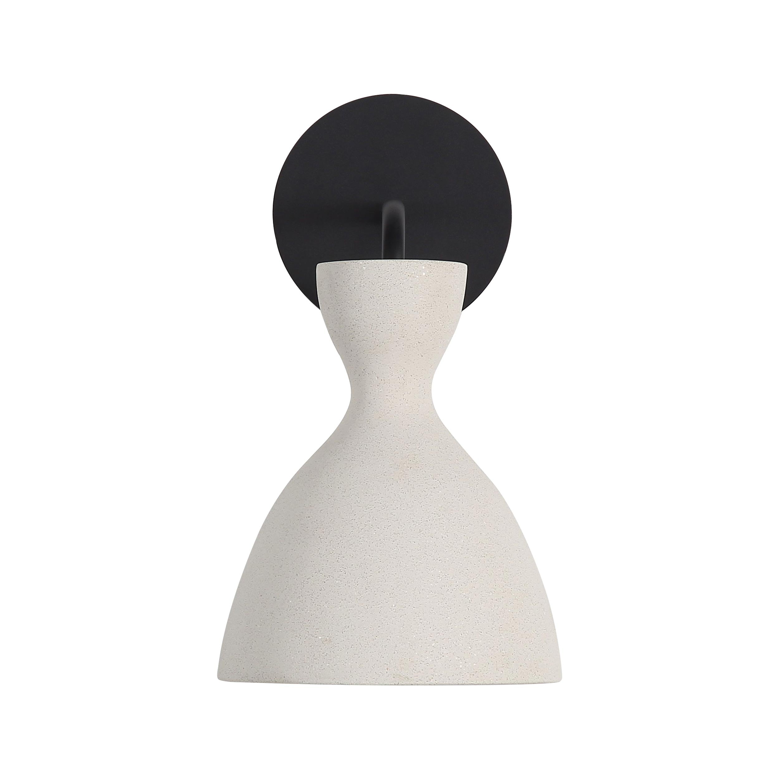 Aethera LED 7" Wall Sconce - Outdoor in White Sandstone Cement - - Golden Lighting