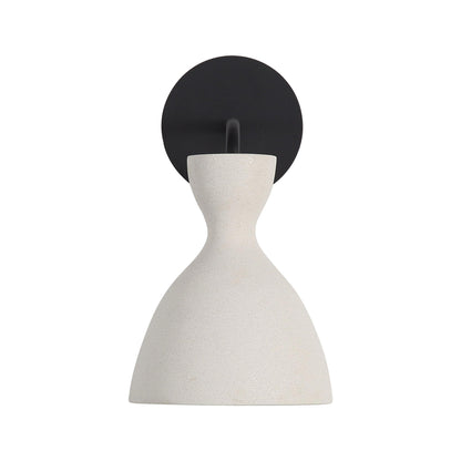 Aethera LED 7" Wall Sconce - Outdoor in White Sandstone Cement - - Golden Lighting