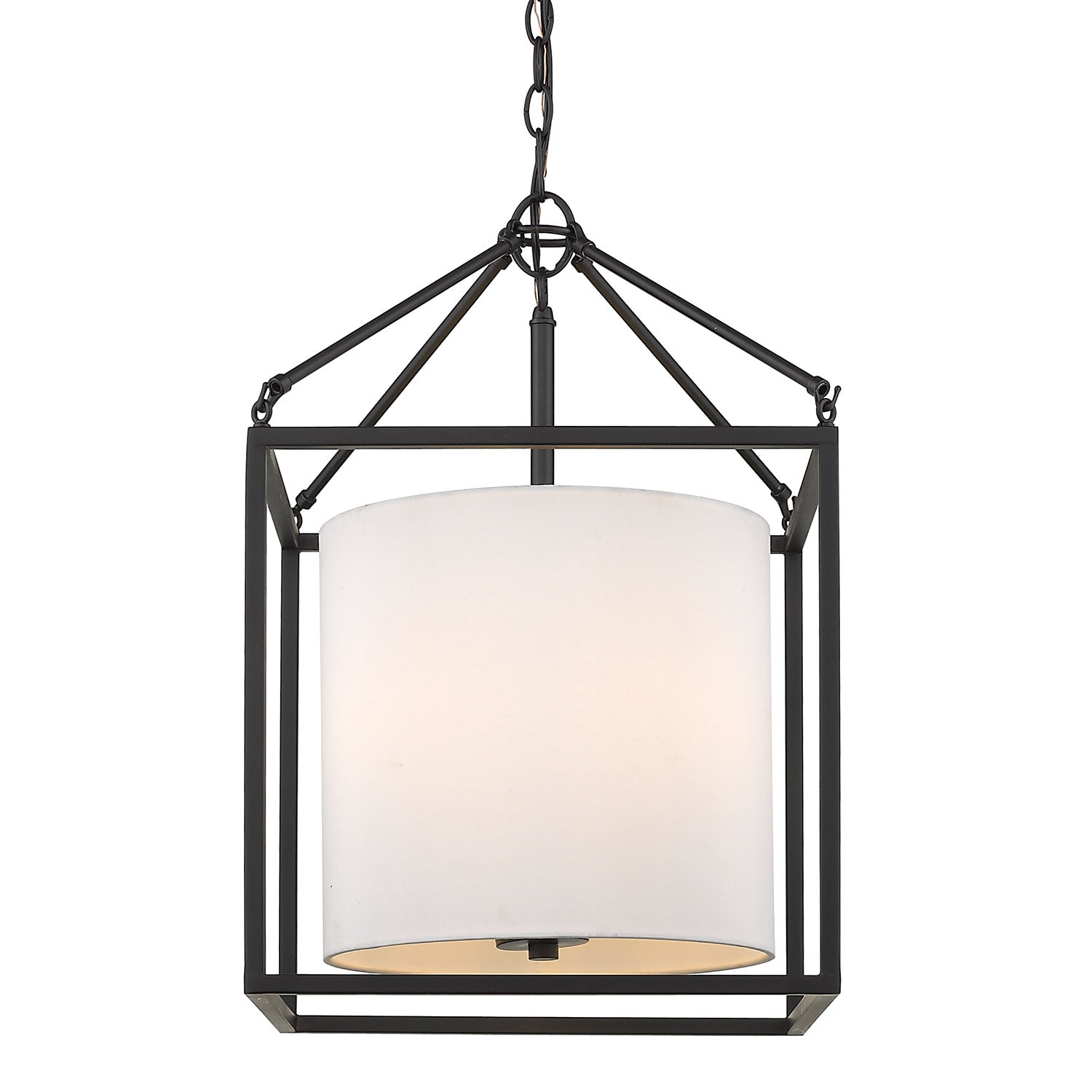 Golden Lighting Manhattan 3-light Pendant in Matte Black - - Golden Lighting
