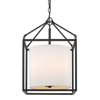 Golden Lighting Manhattan 3-light Pendant in Matte Black - - Golden Lighting